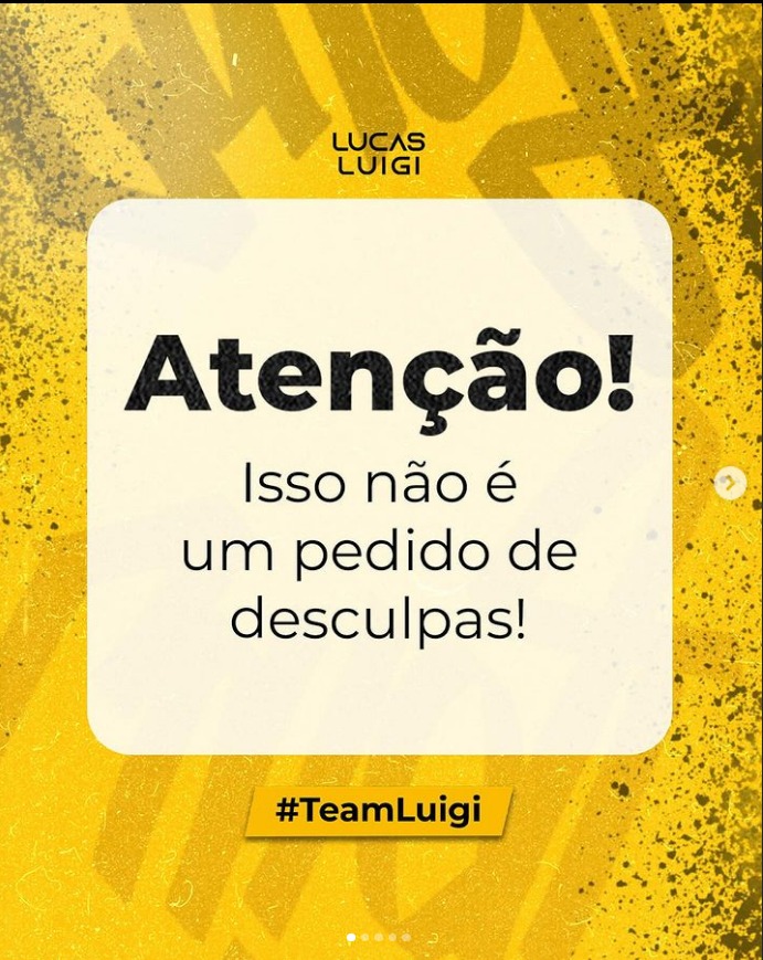 Post publicado no Instagram de Lucas Luigi 